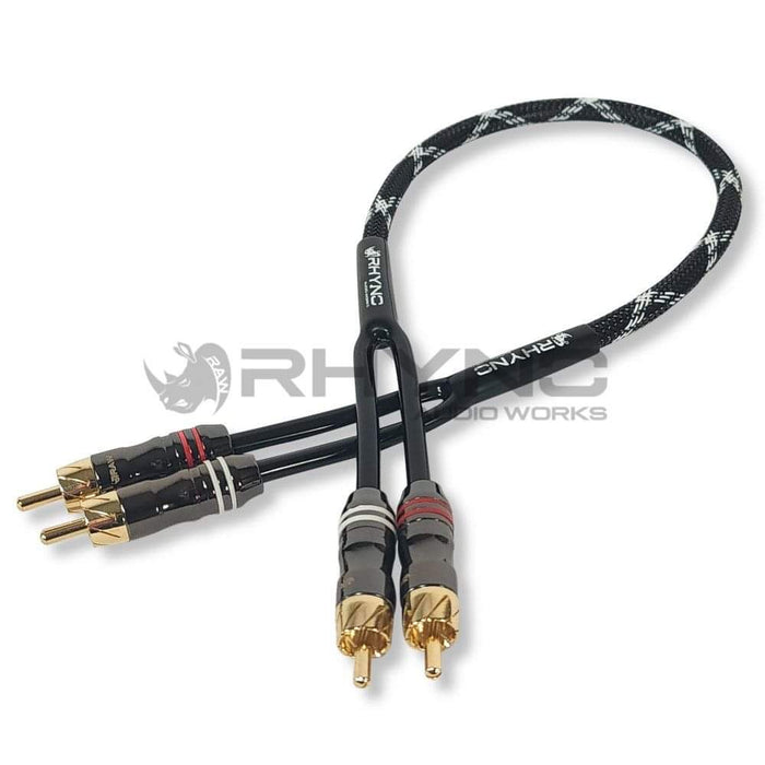 RHYNO 8000 Series Braided RCA Cables (Black)