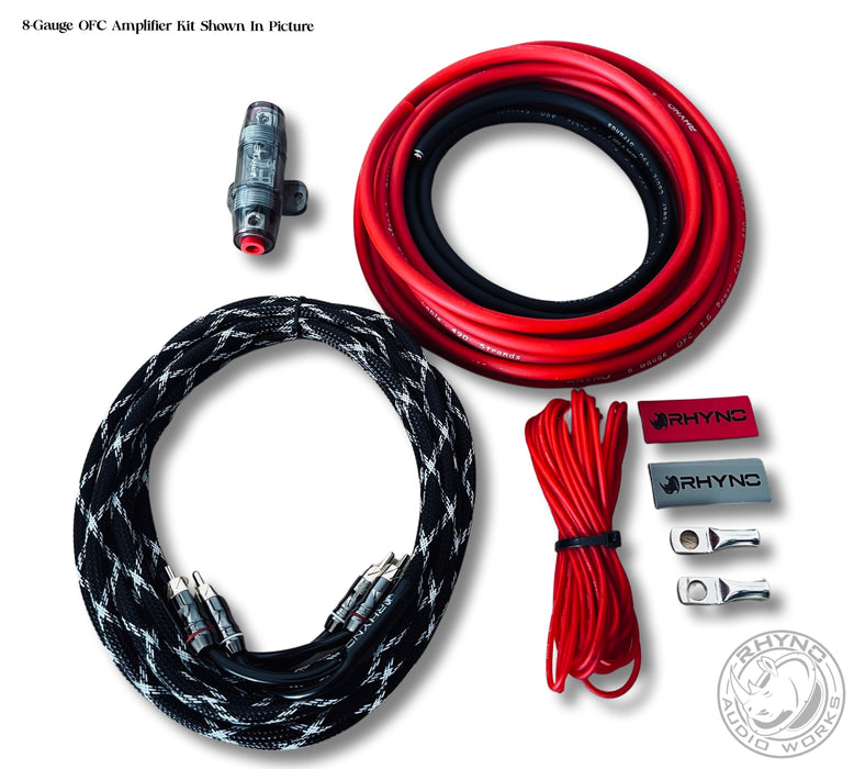 RHYNO 99 Series 8 Gauge OFC Amplifier Kit (W/8000 Series RCAs)
