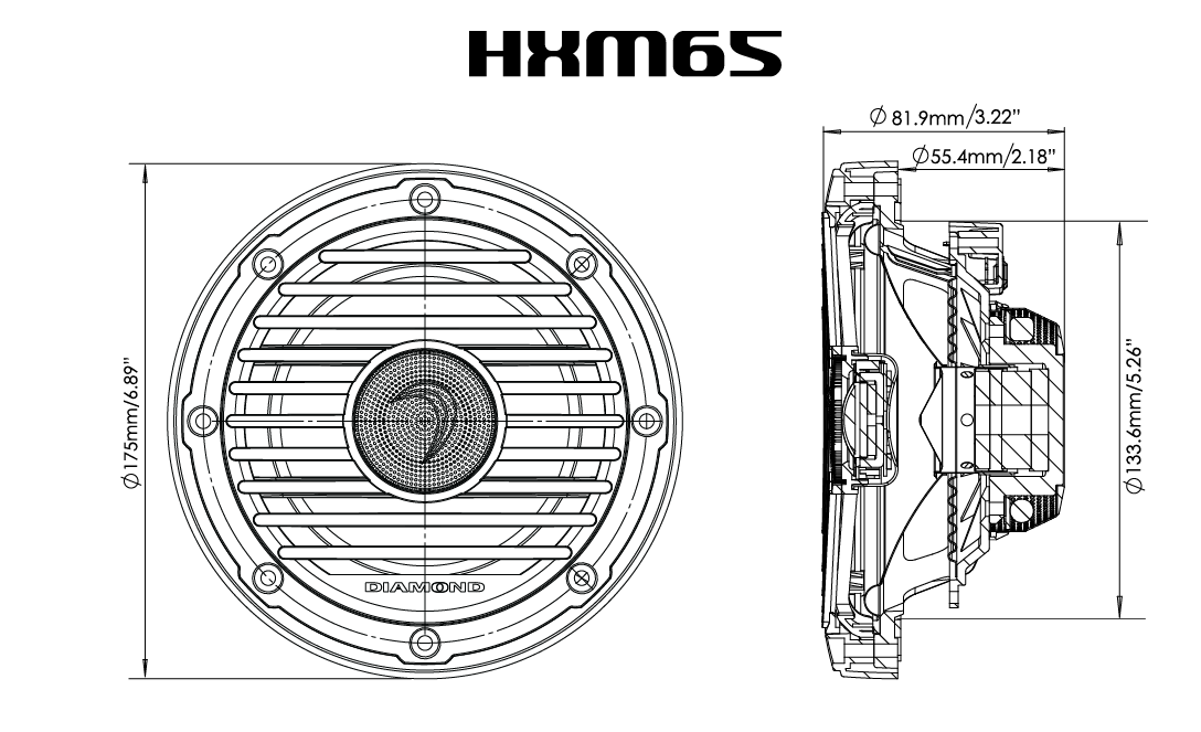 DIAMOND HXM65 (Water Resistant Coaxial)