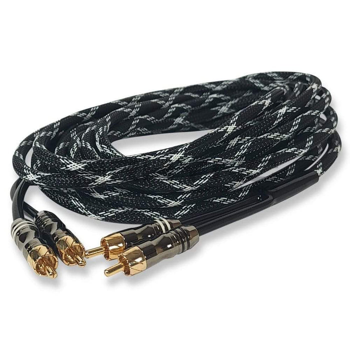 RHYNO 8000 Series Braided RCA Cables (Black)