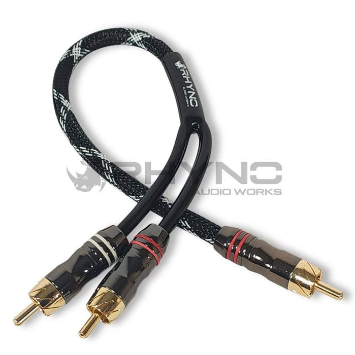 RHYNO 8000 Series Braided RCA Cables (Black)