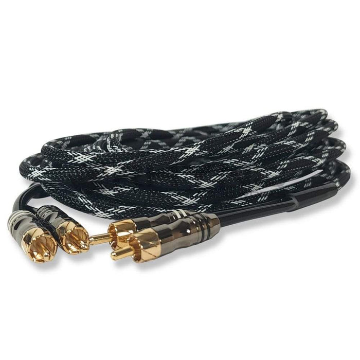 RHYNO 8000 Series Braided RCA Cables (Black)