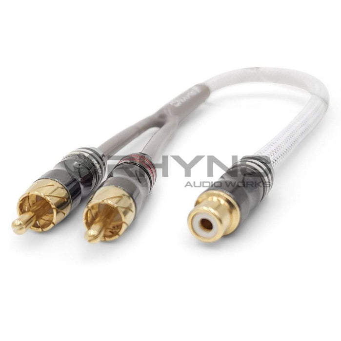 RHYNO 8000 Series Braided RCA Cables (Frost White)