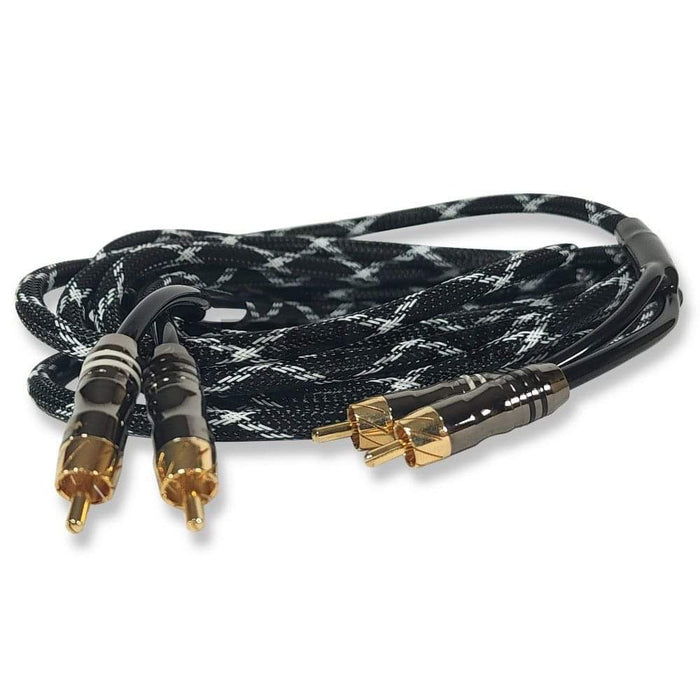 RHYNO 8000 Series Braided RCA Cables (Black)