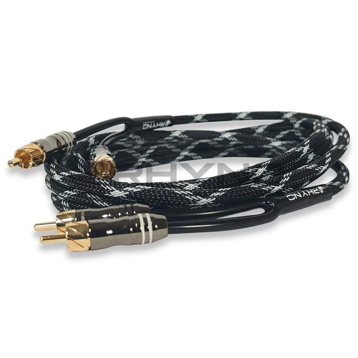 RHYNO 8000 Series Braided RCA Cables (Black)