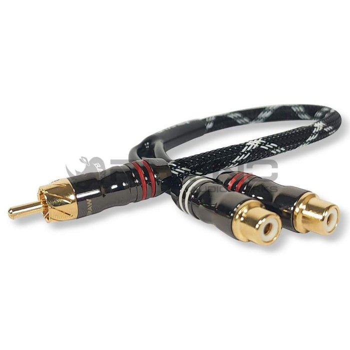 RHYNO 8000 Series Braided RCA Cables (Black)