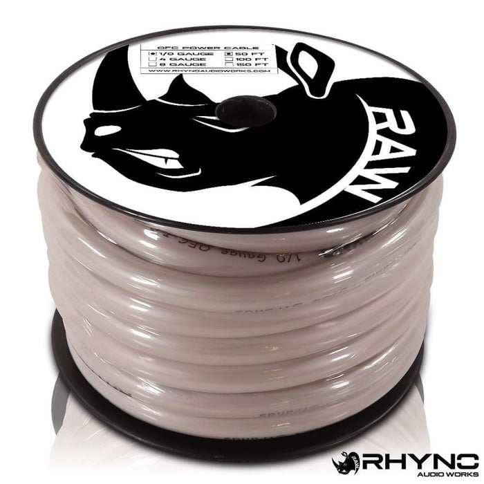 RHYNO 99 Series 1/0 Gauge OFC Power Cable [50ft Spool]OUT OF STOCK