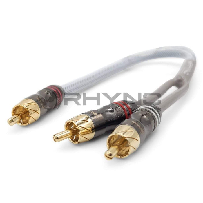 RHYNO 8000 Series Braided RCA Cables (Frost White)