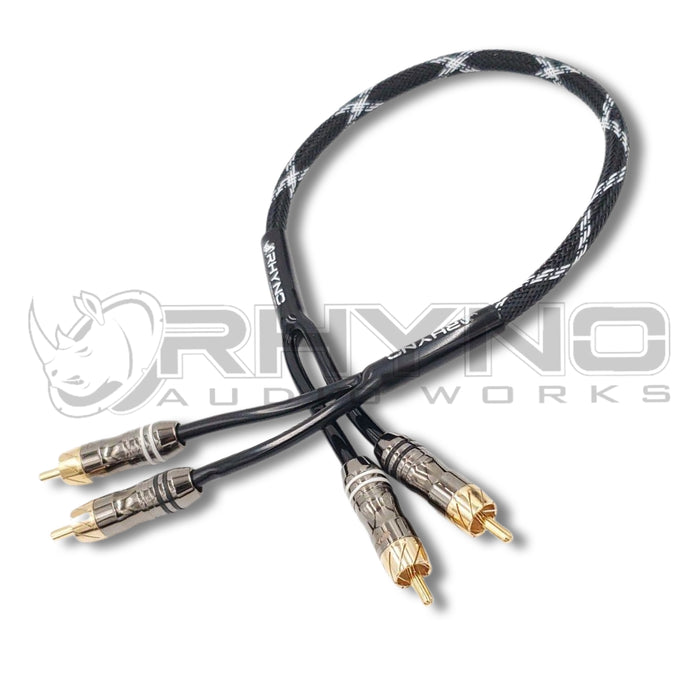 RHYNO 8000 Series Braided RCA Cables (Black)