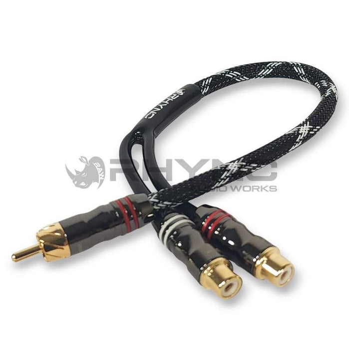 RHYNO 8000 Series Braided RCA Cables (Black)