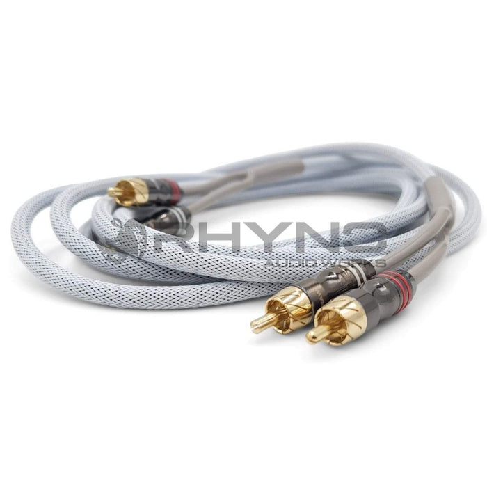 RHYNO 8000 Series Braided RCA Cables (Frost White)